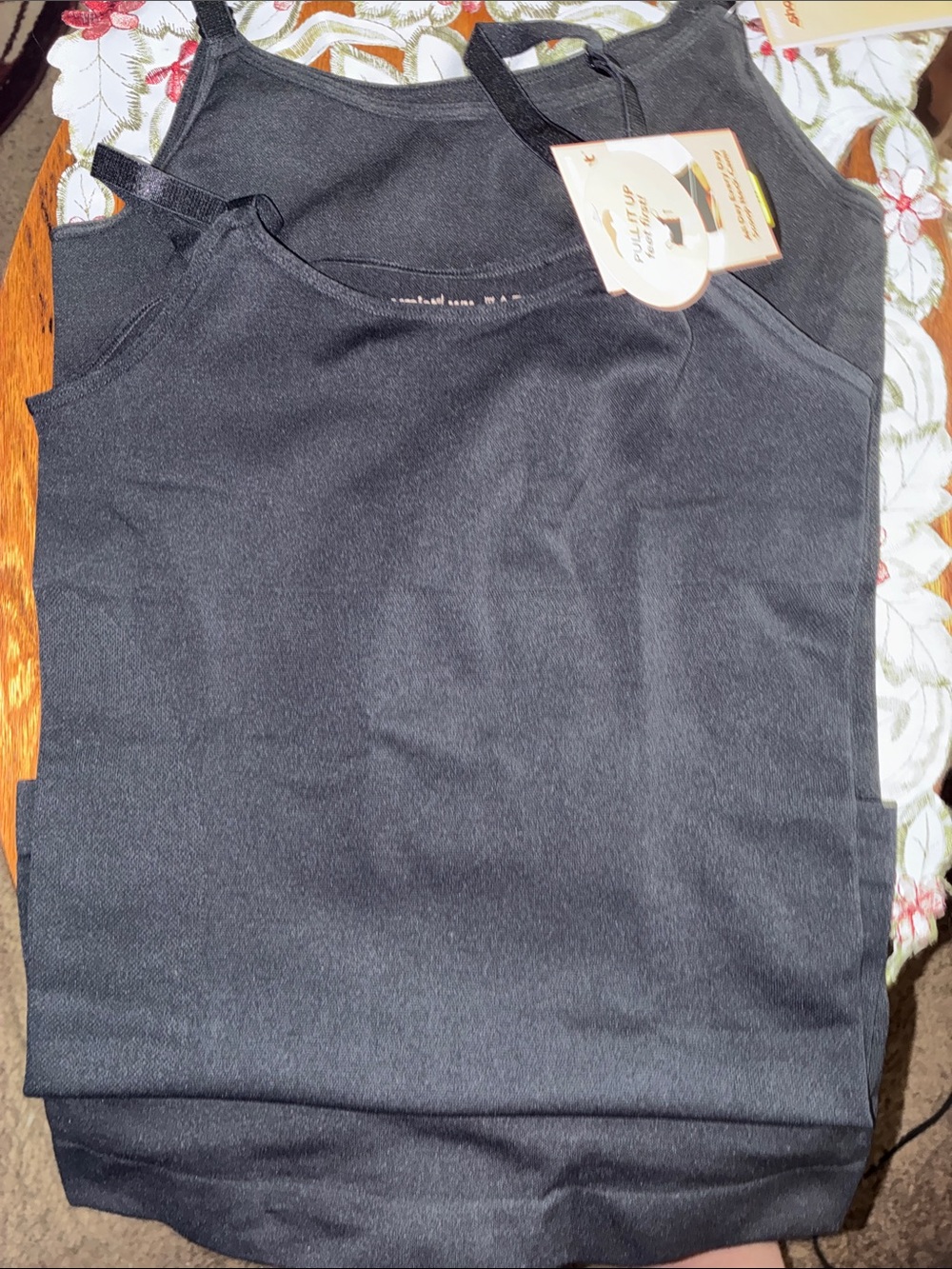 2 shapemint black tank tops